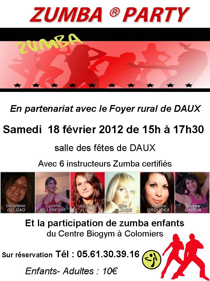 Stage zumba DAUX toulouse