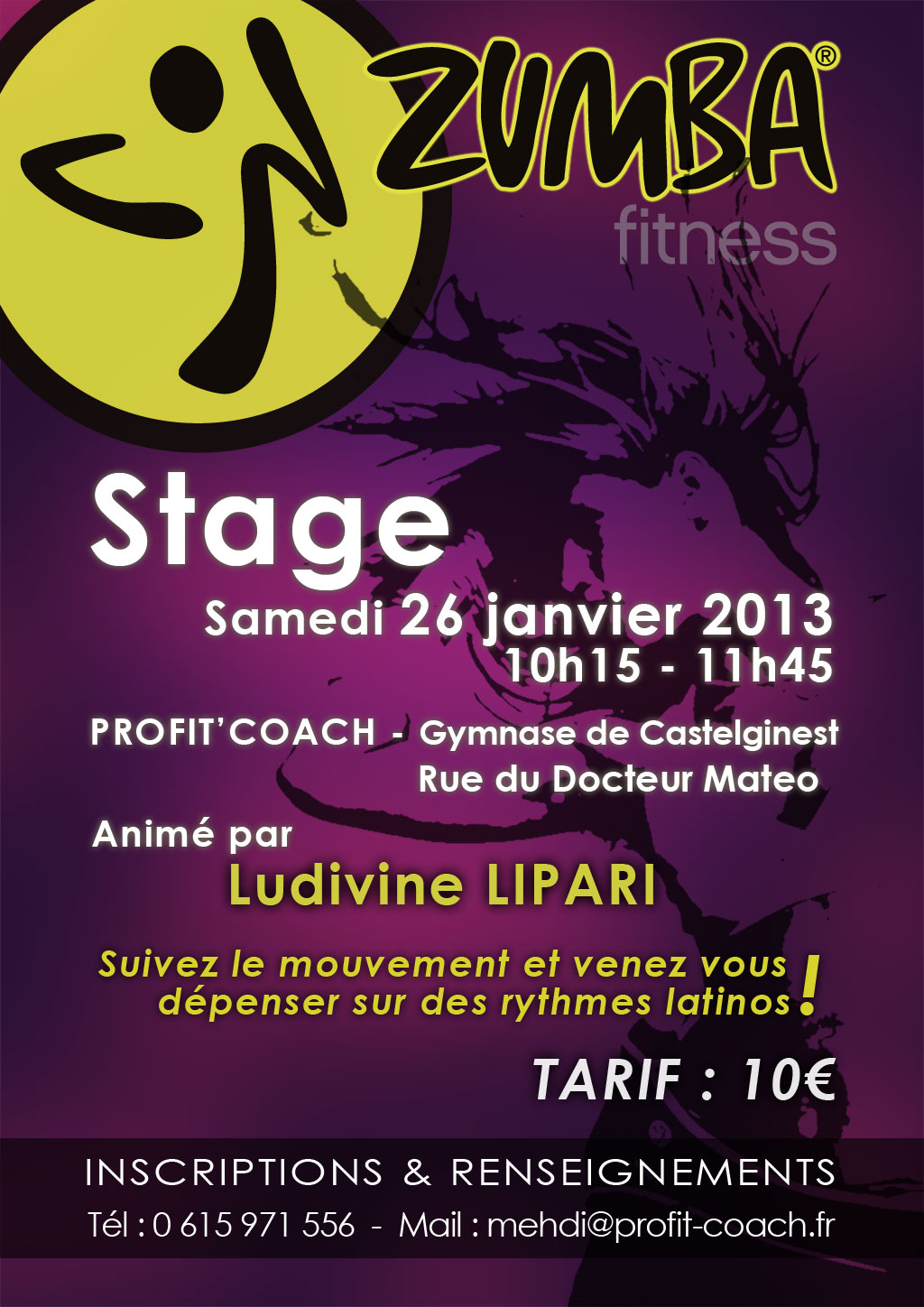 stage zumba le samedi 26 janvier 2013 a castelginest | Cours Zumba ...